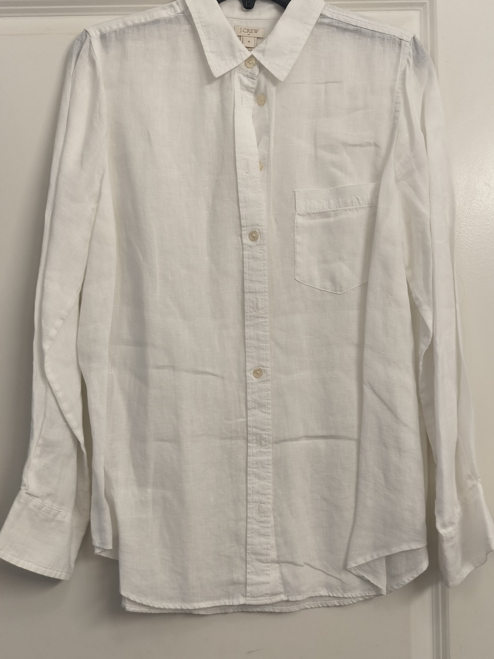 J crew Women's 100% Linen Button Down Long Sleeve